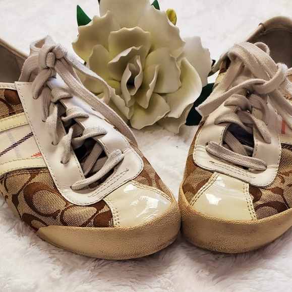 Coach Paxton Monogrammed & Plaid Sneakers - Picture 3 of 12